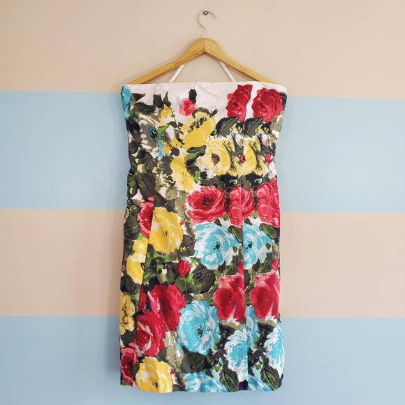 Ann Taylor LOFT Strapless Floral Sheath Dress - Picture 7 of 11